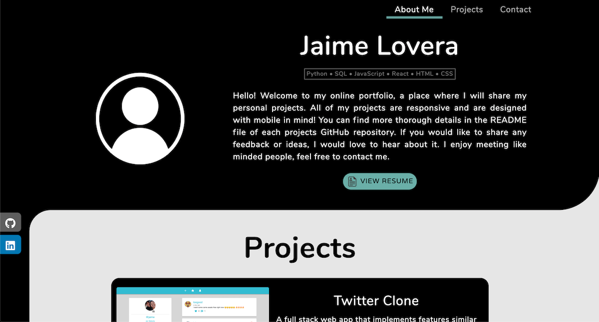 Screenshot of www.jaimelovera.com